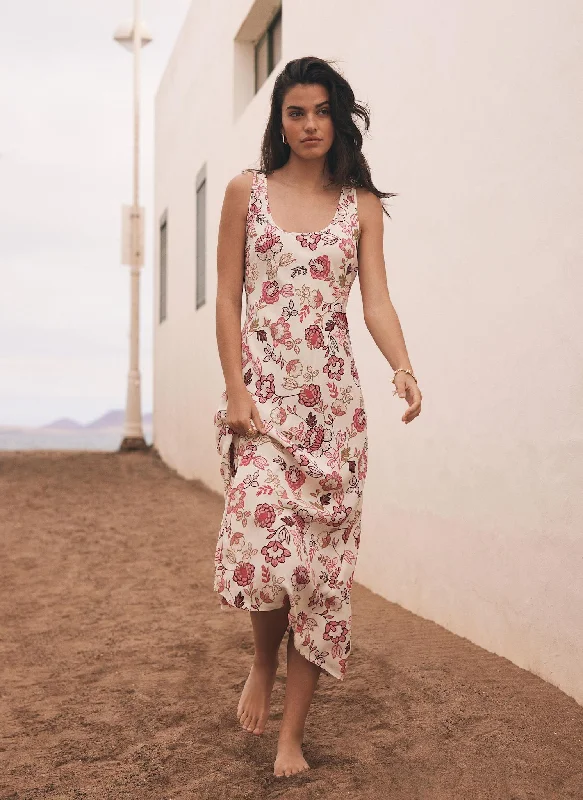 Mini dresses with belted waists for a defined silhouette Neutral Floral Print Satin Slip Dress Mini dresses with belted waists for a defined silhouette Neutral Floral Print Satin Slip Dress