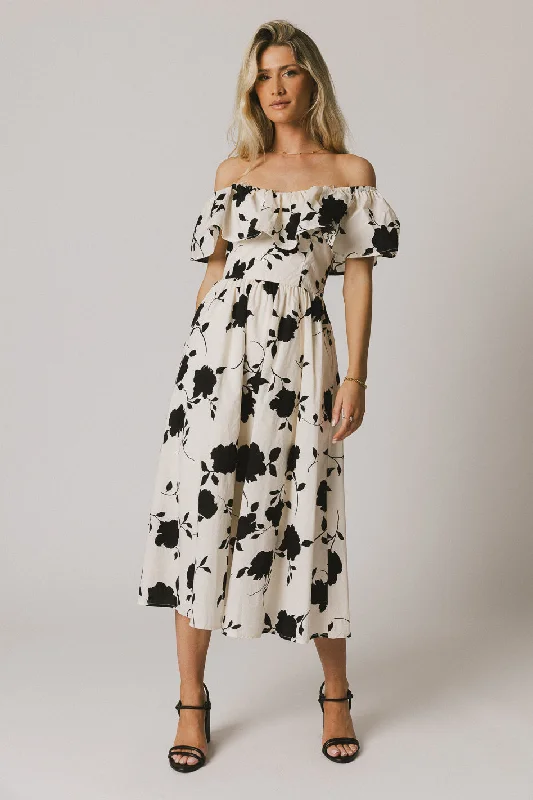 Midi dresses with abstract art prints for an artistic statement Chaney Floral Midi Dress Midi dresses with abstract art prints for an artistic statement Chaney Floral Midi Dress