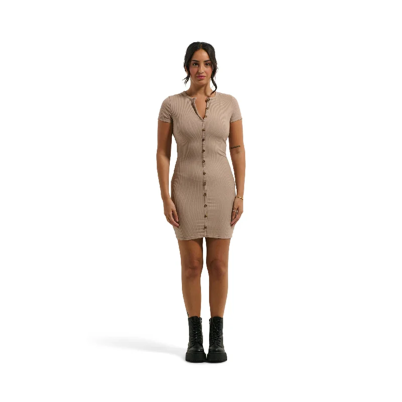 Mini dresses with wrap - around styles Women's Henley Cardigan Bodicon Dress