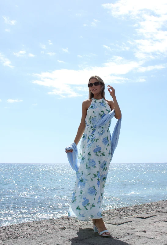 Midi dresses with keyhole backs for a flirty and unexpected detail High Neck Floral Midi Dress Midi dresses with keyhole backs for a flirty and unexpected detail High Neck Floral Midi Dress