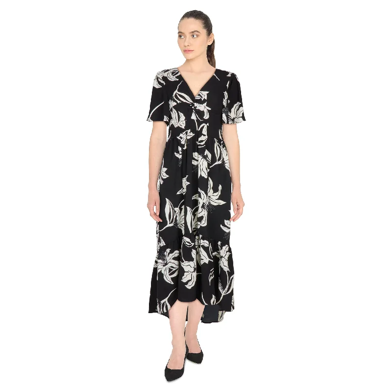 Mini dresses with beaded embellishments for a fancy event lily morgan Women's Knot Front High-Low Dress Mini dresses with beaded embellishments for a fancy event lily morgan Women's Knot Front High-Low Dress