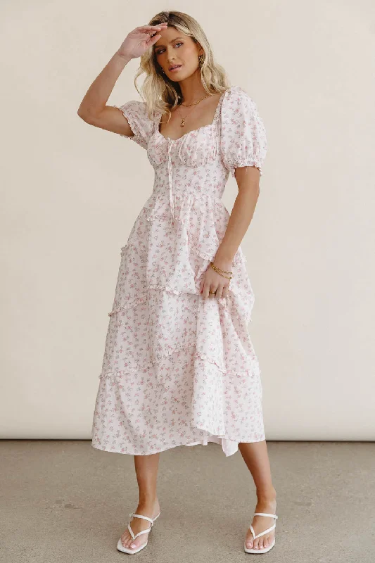 Midi dresses with sheer panels for a touch of allure Jamie Floral Midi Dress
