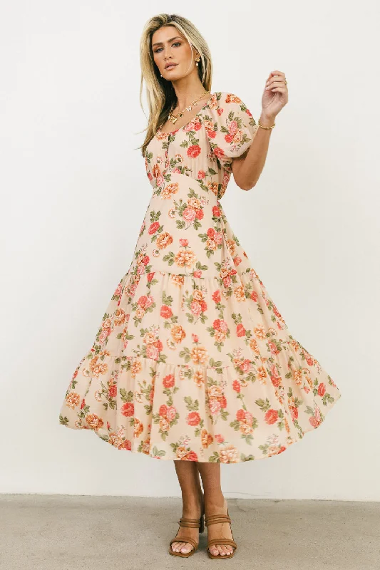 Midi dresses with lace - up fronts for a unique and adjustable style Patricia Floral Midi Dress Midi dresses with lace - up fronts for a unique and adjustable style Patricia Floral Midi Dress