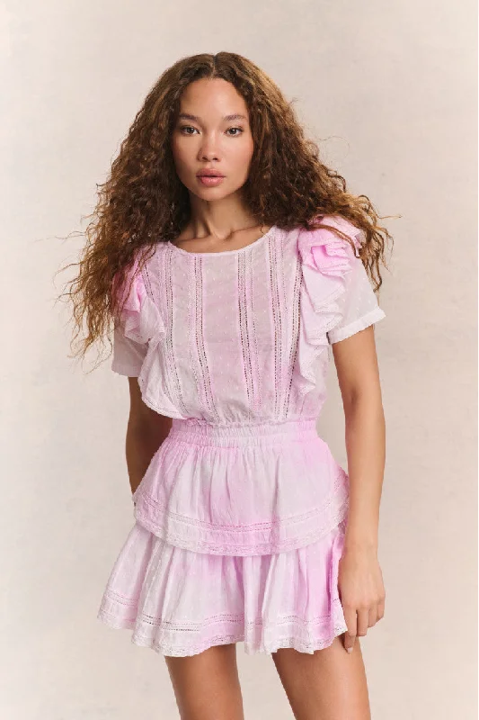 Mini dresses with pom - pom trims for a playful feel Natasha Heritage Mini Dress - PEONY PINK Mini dresses with pom - pom trims for a playful feel Natasha Heritage Mini Dress - PEONY PINK