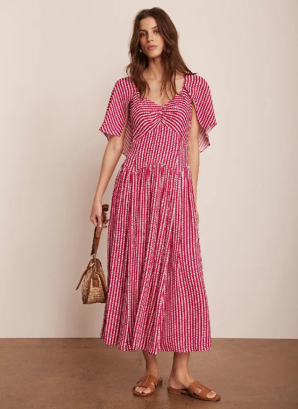 Mini dresses with pleated skirts for a classic look Red Polka Dot Cape Sleeve Midi Dress Mini dresses with pleated skirts for a classic look Red Polka Dot Cape Sleeve Midi Dress