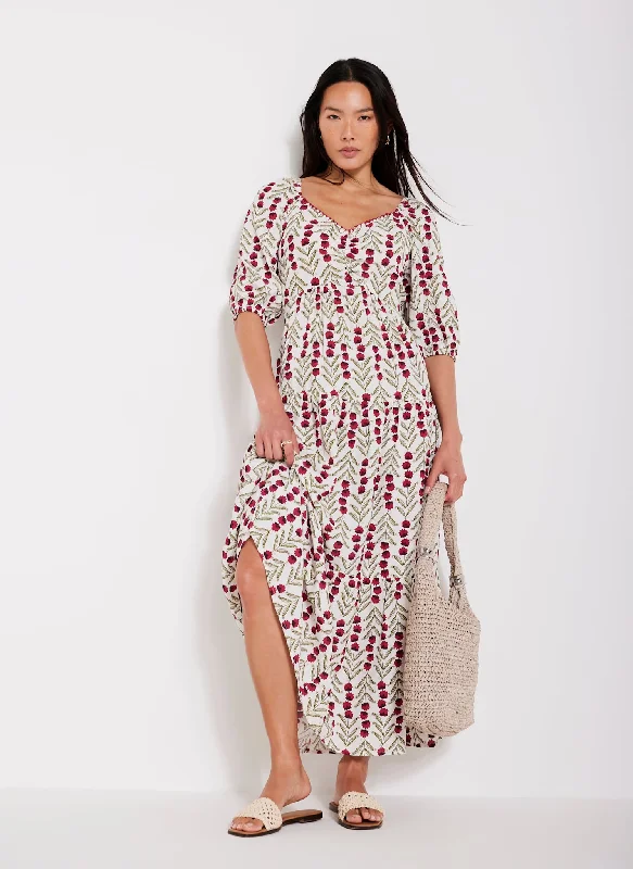 Plaid mini dresses for fall fashion Neutral Floral Print Maxi Dress