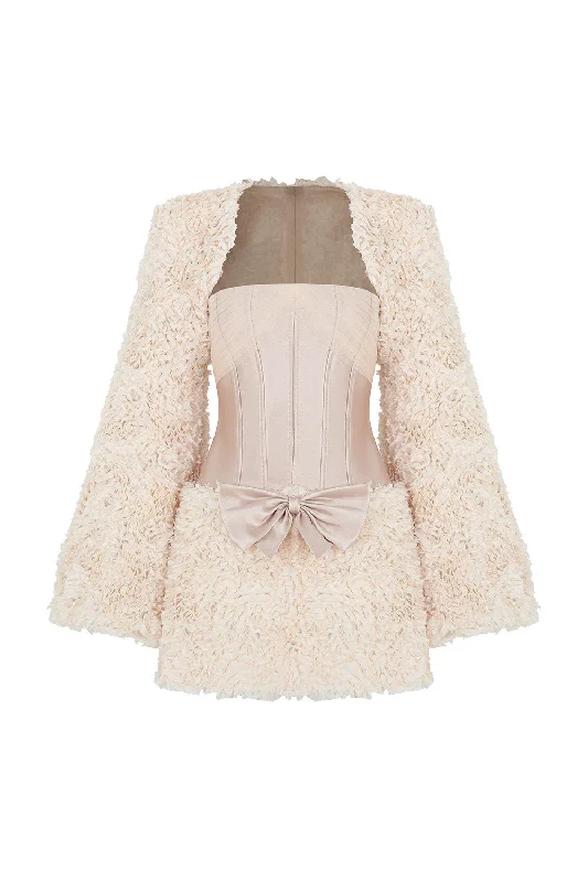 Plaid mini dresses for fall fashion Bambi Strapless Corset Waist Taffeta Mini Dress