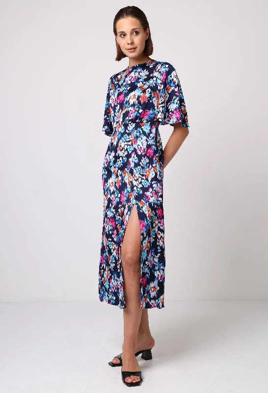 Midi dresses with ruffled hems for a romantic date night Angel Sleeve Midi Dress