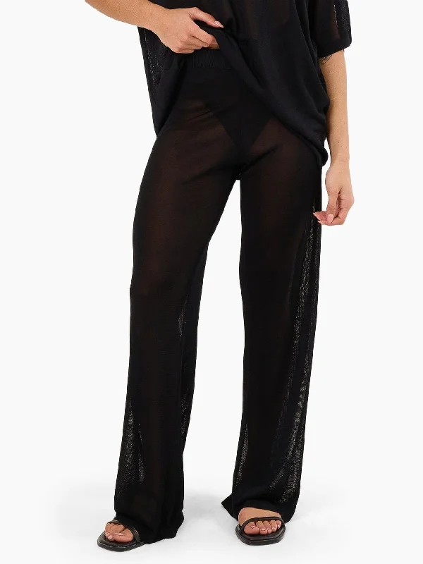 Plus Size Women's Patchwork - Design Jeans for a Unique AppearanceAnais Knit Pant - Black Plus Size Women's Patchwork - Design Jeans for a Unique AppearanceAnais Knit Pant - Black