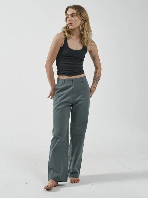 Straight - Leg Women's Vegan Leather Pants for a Chic LookLax Low Slung Pant - Scrubs Green Straight - Leg Women's Vegan Leather Pants for a Chic LookLax Low Slung Pant - Scrubs Green