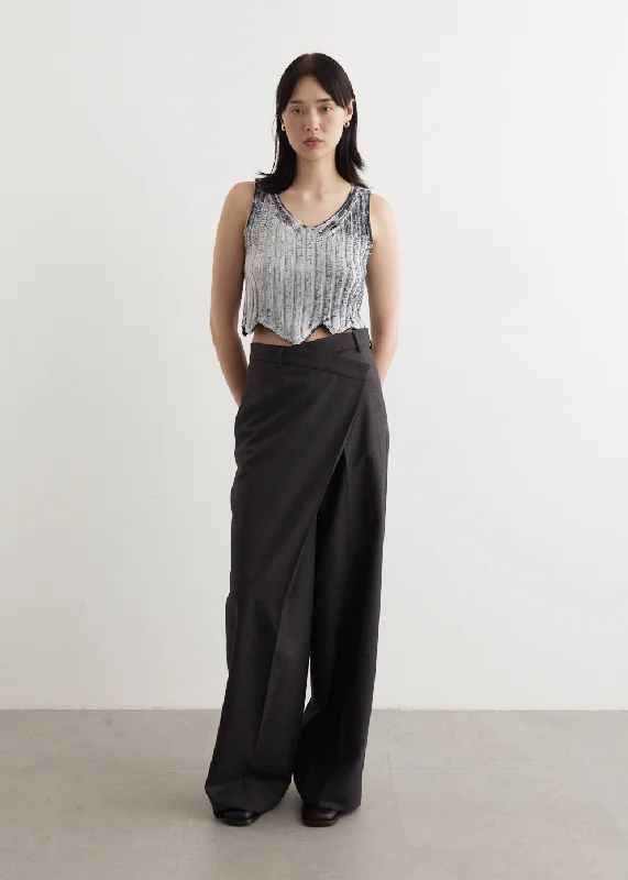 Plus Size Women's High - Waisted Bootcut Jeans in Distressed StylePoffee Melange Wool Wrap Trousers Plus Size Women's High - Waisted Bootcut Jeans in Distressed StylePoffee Melange Wool Wrap Trousers