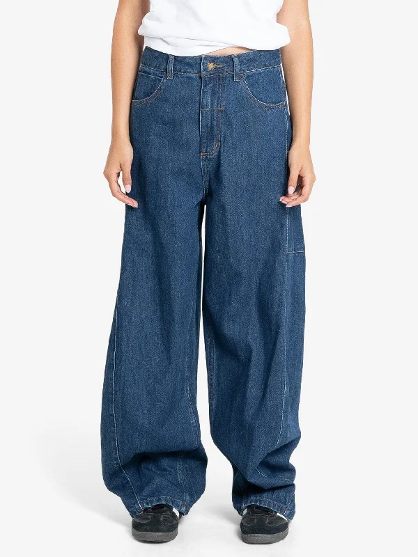 Plus Size Women's Metallic - Finish Joggers for a Stylish LoungeRonnie Jean - Double Indigo Rinse Plus Size Women's Metallic - Finish Joggers for a Stylish LoungeRonnie Jean - Double Indigo Rinse