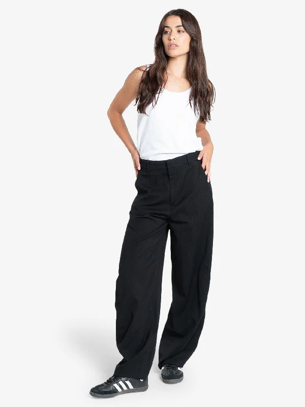 Plus Size Women's Elastic - Waist Culottes in Earth TonesRonnie Trouser - Black