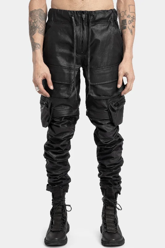 Tapered Leg Women's Wool Blend Trousers for WinterTransformable recoil coated pants