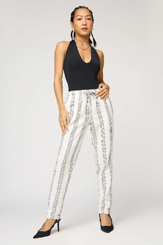 Flare Leg Women's Satin Trousers for a Glamorous Night OutClassic White and Black Stripe Pants Flare Leg Women's Satin Trousers for a Glamorous Night OutClassic White and Black Stripe Pants