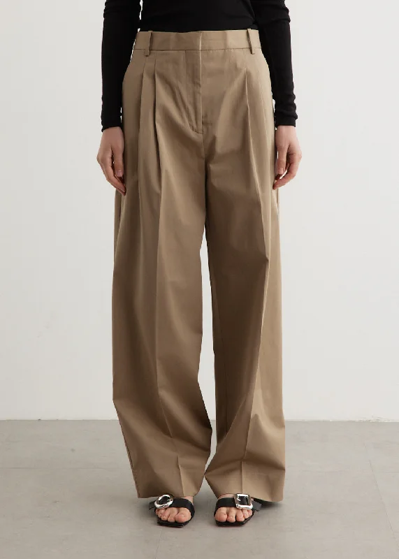 Plus Size Women's Pleated Front Dress Pants for Office WearWide Leg Pleated Chino Trousers Plus Size Women's Pleated Front Dress Pants for Office WearWide Leg Pleated Chino Trousers