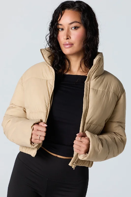 Plus size women's wool blend coats for a warm and stylish winterNylon Cropped Puffer Jacket Plus size women's wool blend coats for a warm and stylish winterNylon Cropped Puffer Jacket