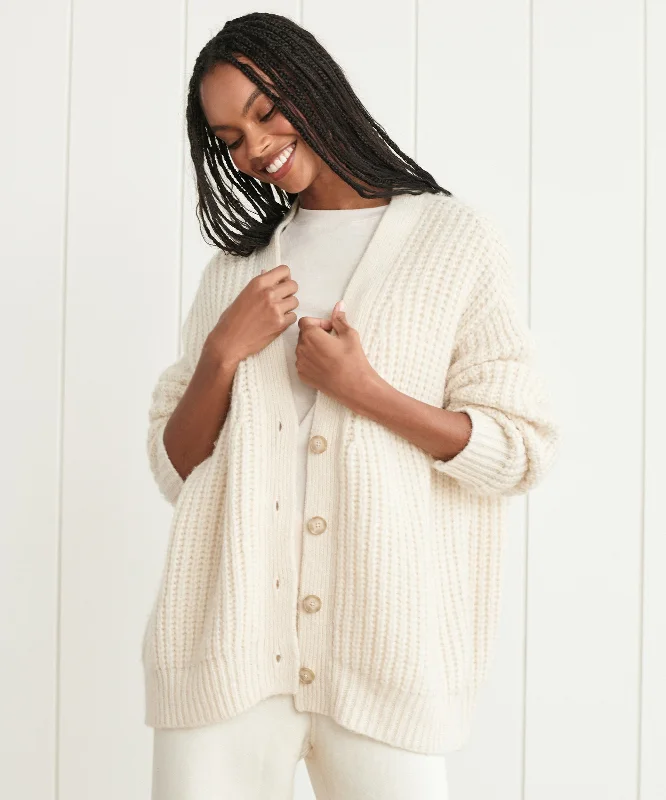 button down women cardigan with vintage buttonsAlpaca Cocoon Cardigan