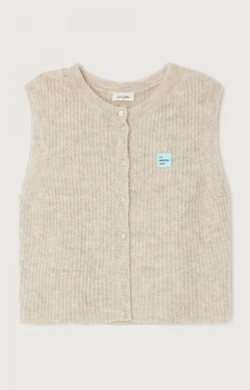 organic cotton women cardigan for an eco - friendly choiceVest East19m Poudreuse-Chine