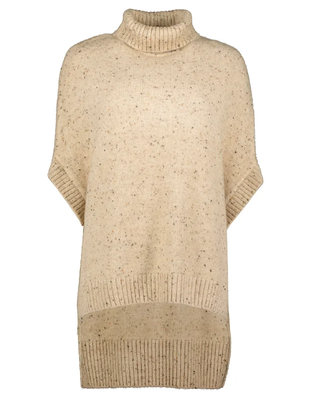 v neck women cardigan to elongate the necklineMM Melange Pullover, Camel