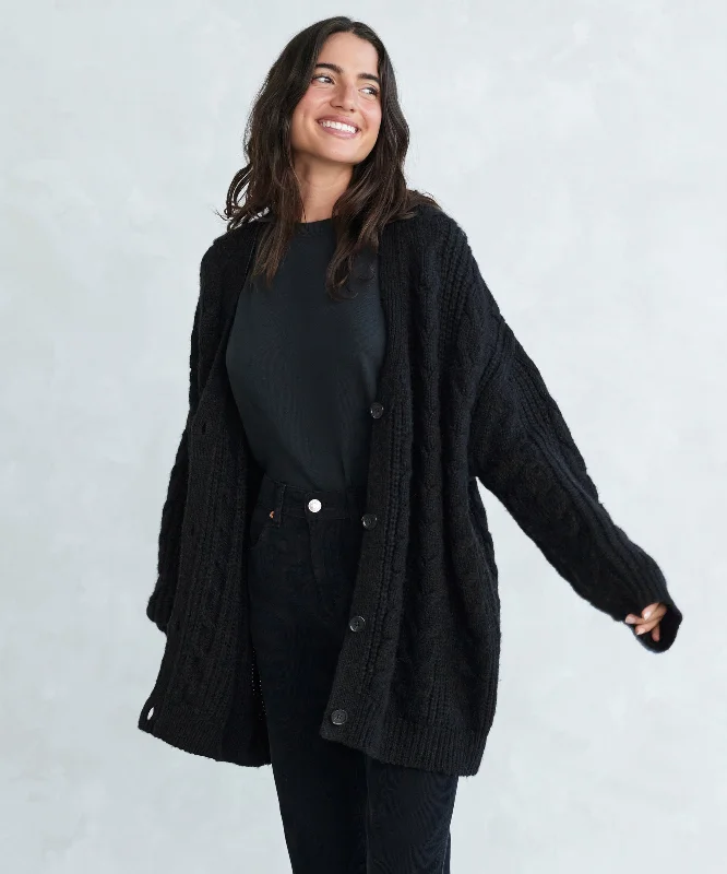 organic cotton women cardigan for an eco - friendly choiceCable Cocoon Cardigan