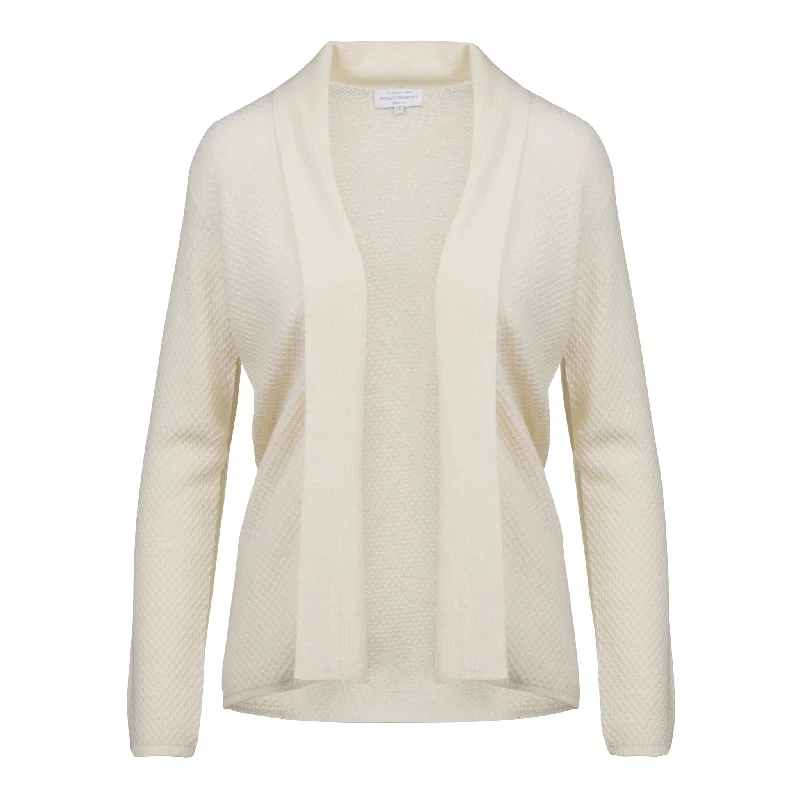 plus size women cardigan for comfortable layeringCashmere Cardigan Honeycomb Stitch in Winter White plus size women cardigan for comfortable layeringCashmere Cardigan Honeycomb Stitch in Winter White