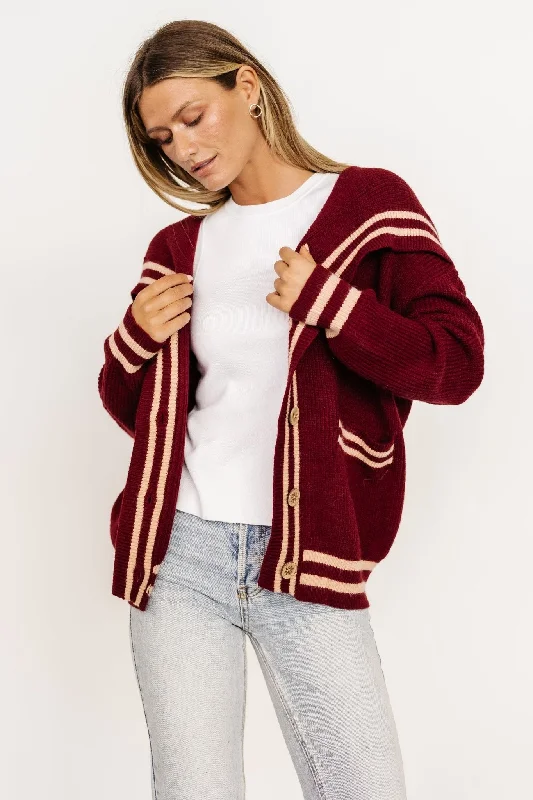 maternity women cardigan for expecting momsCorbett Knit Cardigan | Burgundy