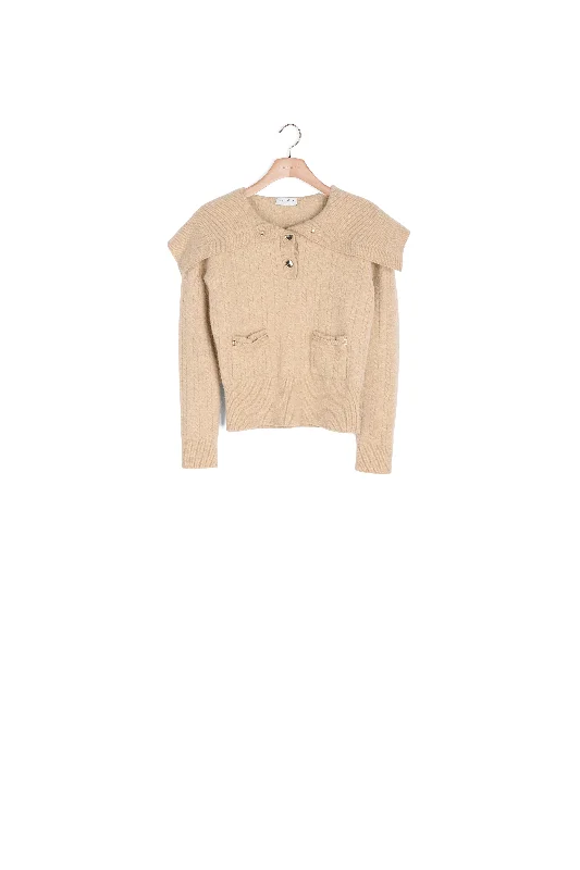 cropped women cardigan to pair with high - waisted jeansPull vareuse en laine