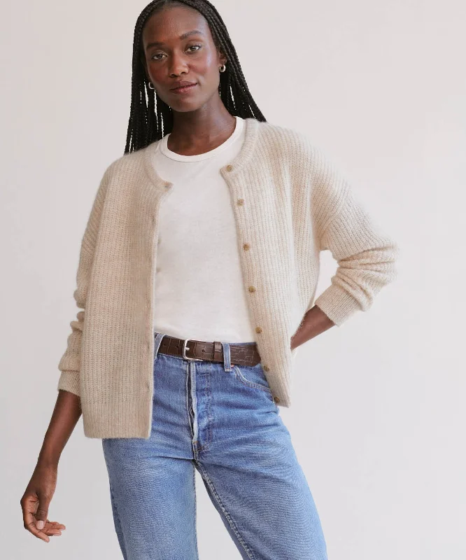 hooded women cardigan for added warmth and styleHayes Crewneck Cardigan