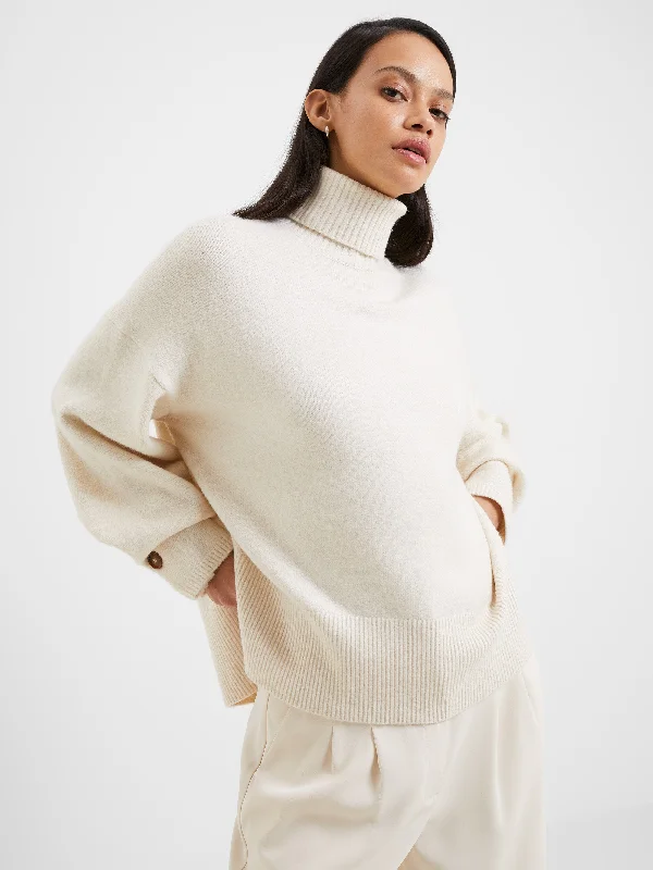 color block women cardigan with bold huesKezia Recycled Roll Neck Jumper
