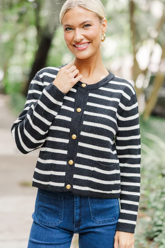 cable knit women cardigan with intricate patternsLuck Be A Lady Black Striped Cardigan cable knit women cardigan with intricate patternsLuck Be A Lady Black Striped Cardigan