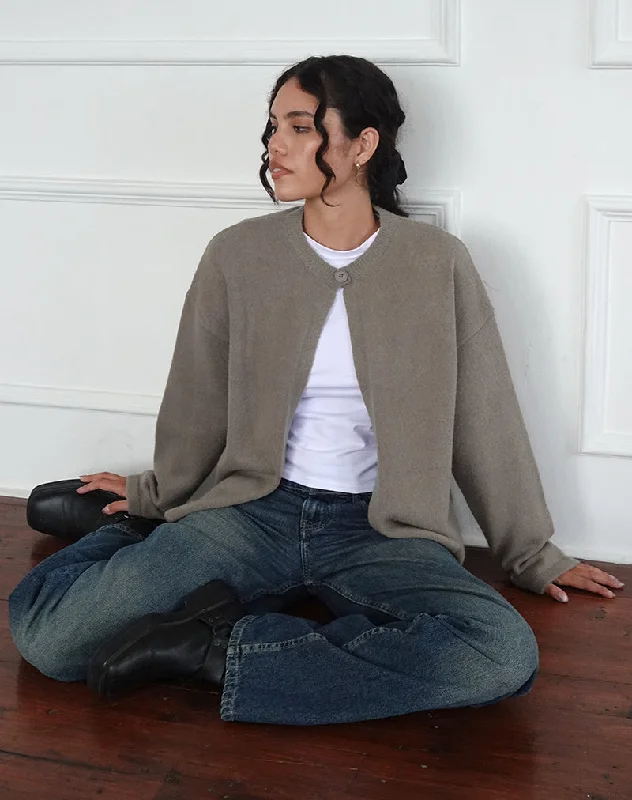 machine washable women cardigan for easy careMaureen Cardigan in Taupe