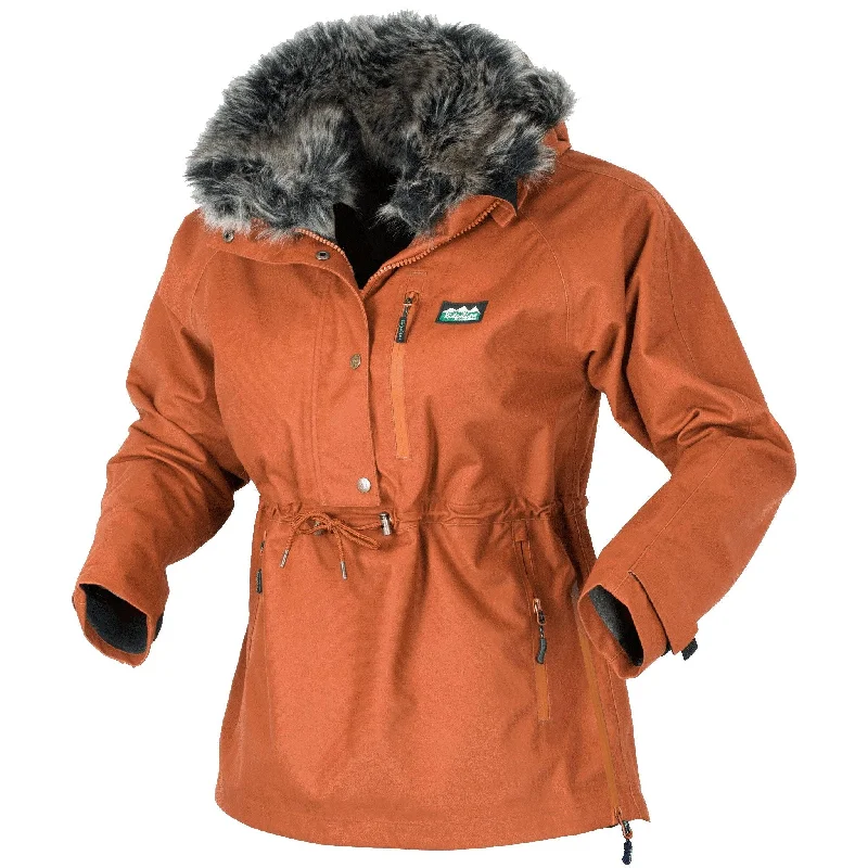 Hooded women's puffer coats in neon colors for high - visibility sportsRidgeline Monsoon II Arctic Ladies Waterproof Smock - Autumnal Hooded women's puffer coats in neon colors for high - visibility sportsRidgeline Monsoon II Arctic Ladies Waterproof Smock - Autumnal