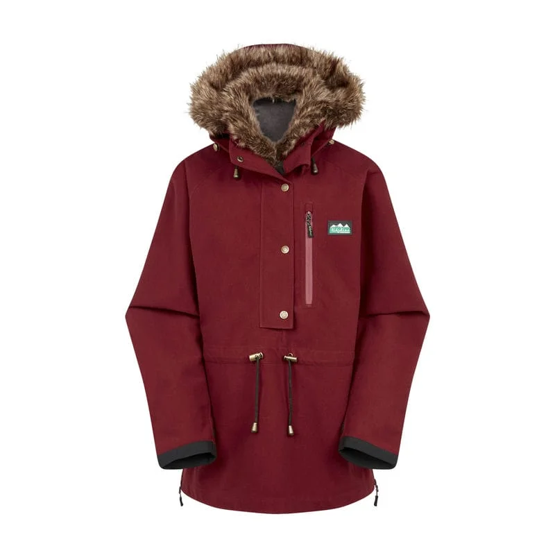 Oversized women's wool coats in a monochromatic look for a trendy outfitRidgeline Monsoon II Arctic Ladies Waterproof Smock - Rhubarb Oversized women's wool coats in a monochromatic look for a trendy outfitRidgeline Monsoon II Arctic Ladies Waterproof Smock - Rhubarb