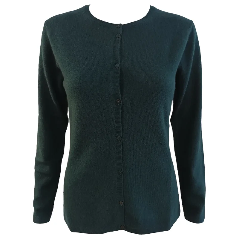 open front women cardigan for easy stylingRound Neck Cashmere Cardigan in Hunter Green open front women cardigan for easy stylingRound Neck Cashmere Cardigan in Hunter Green