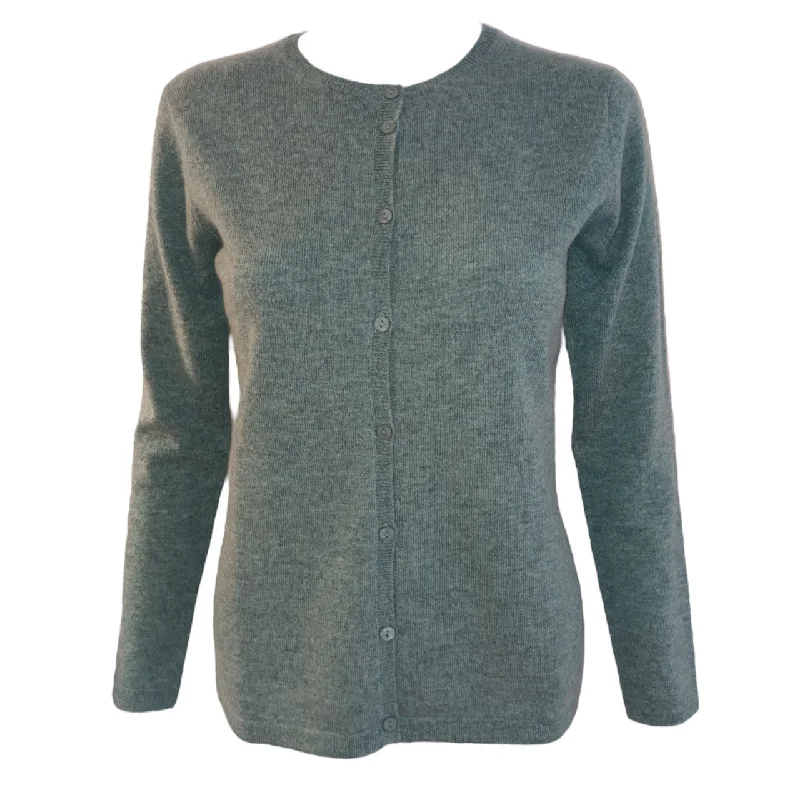 machine washable women cardigan for easy careRound Neck Cashmere Cardigan in Sea Green machine washable women cardigan for easy careRound Neck Cashmere Cardigan in Sea Green