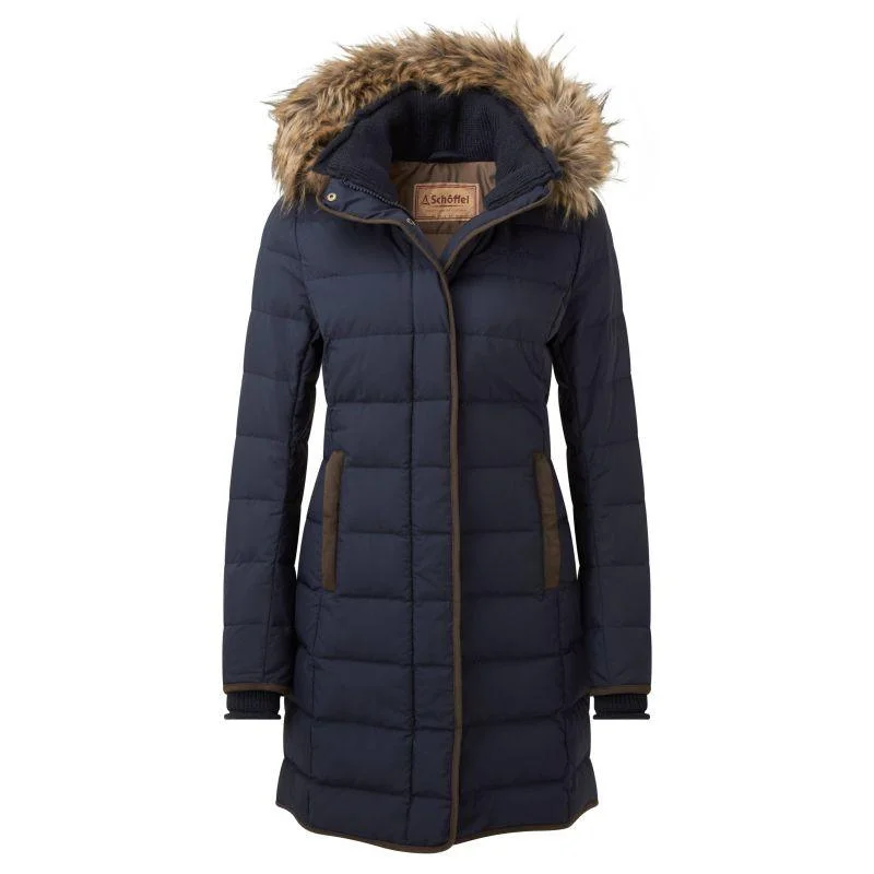 Belted women's cashmere coats in soft pastels for a luxurious feelSchoffel Mayfair II Ladies Down Coat - Midnight Belted women's cashmere coats in soft pastels for a luxurious feelSchoffel Mayfair II Ladies Down Coat - Midnight