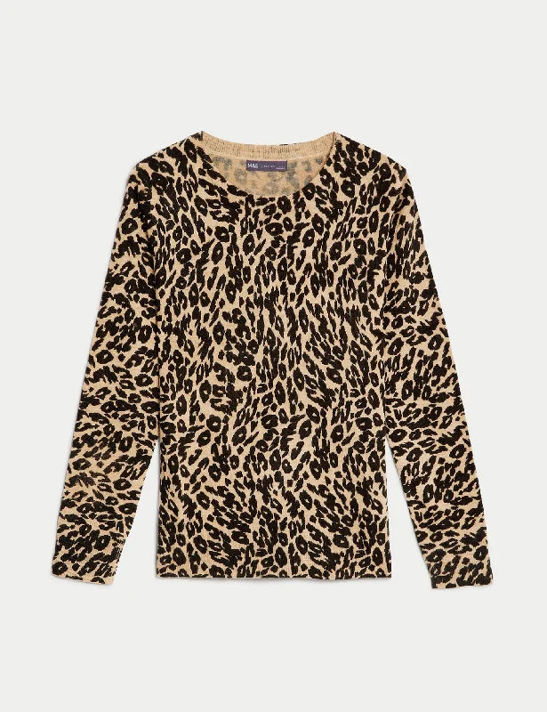cashmere blend women cardigan for a luxurious feelSupersoft Animal Print Crew Neck Jumper cashmere blend women cardigan for a luxurious feelSupersoft Animal Print Crew Neck Jumper