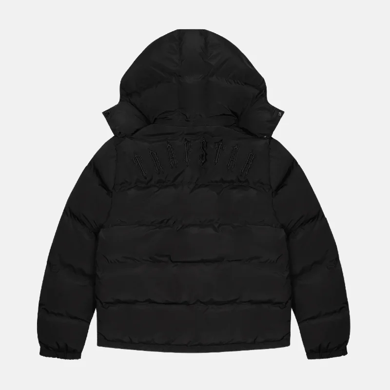 Women's long - sleeve wool coats in a houndstooth pattern for a classic charmTrapstar Irongate Detachable Hooded Jacket - Blackout Edition 2023 Women's long - sleeve wool coats in a houndstooth pattern for a classic charmTrapstar Irongate Detachable Hooded Jacket - Blackout Edition 2023
