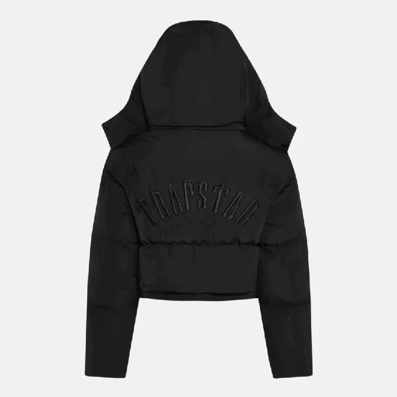 Oversized women's wool coats in a monochromatic look for a trendy outfitTrapstar Women's Irongate AW23 Hooded Puffer Jacket - Blackout Oversized women's wool coats in a monochromatic look for a trendy outfitTrapstar Women's Irongate AW23 Hooded Puffer Jacket - Blackout