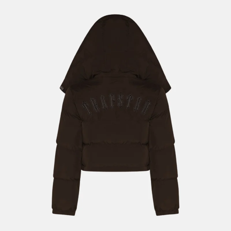 Shearling - lined women's leather coats for ultimate warmth and luxuryTrapstar Women's Irongate Hooded Jacket - Brown Shearling - lined women's leather coats for ultimate warmth and luxuryTrapstar Women's Irongate Hooded Jacket - Brown