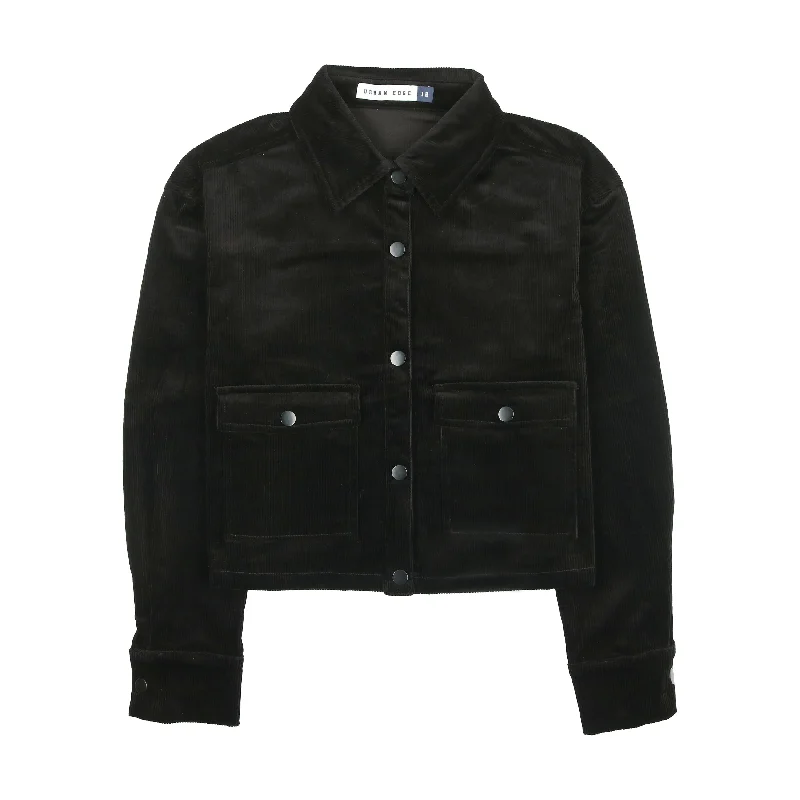 maternity women cardigan for expecting momsUrban Edge Black Corduroy Jacket
