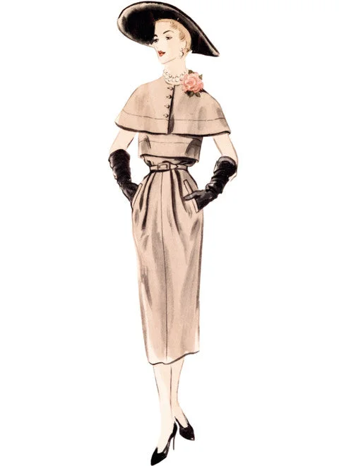 Checkered women's wool coats in a classic pattern for a timeless styleVogue Vintage Dress & Capelet V1964 Checkered women's wool coats in a classic pattern for a timeless styleVogue Vintage Dress & Capelet V1964