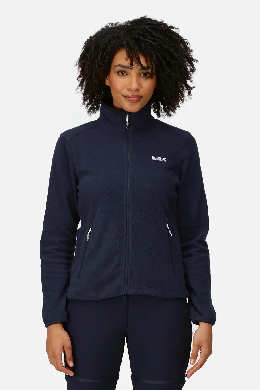 color block women cardigan with bold huesWomen's Floreo IV Full Zip Fleece in Navy