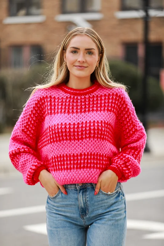 Plus Size Women's Embroidered Sweaters in Ethnic StylesPlus Size Women's Embroidered Sweaters in Ethnic StylesAlways In Your Heart Pink Striped Oversized Sweater Plus Size Women's Embroidered Sweaters in Ethnic StylesPlus Size Women's Embroidered Sweaters in Ethnic StylesAlways In Your Heart Pink Striped Oversized Sweater