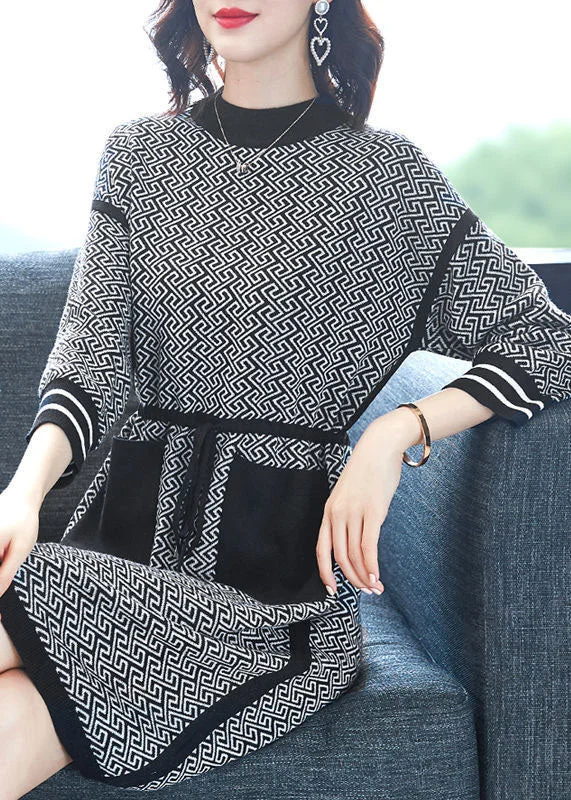 Women's Long Sleeve Turtleneck Cashmere SweatersLittle Black Women Dress with Sequins for a Glamorous Night OutBeautiful Black O-Neck Print Drawstring Knit Sweater Dress Long Sleeve Women's Long Sleeve Turtleneck Cashmere SweatersLittle Black Women Dress with Sequins for a Glamorous Night OutBeautiful Black O-Neck Print Drawstring Knit Sweater Dress Long Sleeve