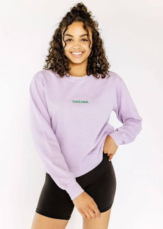 Plus Size Women's Side - Slit Sweaters in Bold SolidsPlus Size Women's Side - Slit Sweaters in Bold SolidsChicago. Embroidered Crewneck – Orchid Plus Size Women's Side - Slit Sweaters in Bold SolidsPlus Size Women's Side - Slit Sweaters in Bold SolidsChicago. Embroidered Crewneck – Orchid