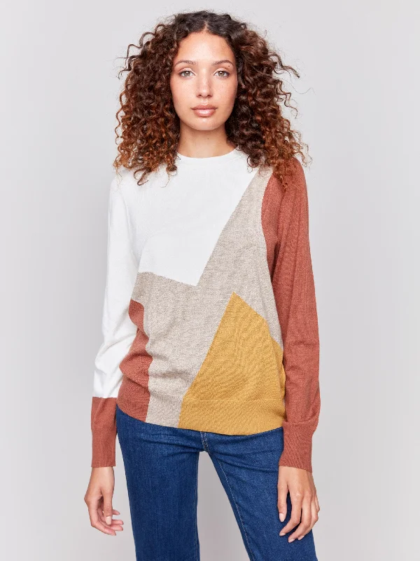 Cropped Women's Angora Blend Sweaters for a Trendy LookCropped Women's Angora Blend Sweaters for a Trendy LookColor Block Crew Neck Sweater - Ecru Cropped Women's Angora Blend Sweaters for a Trendy LookCropped Women's Angora Blend Sweaters for a Trendy LookColor Block Crew Neck Sweater - Ecru