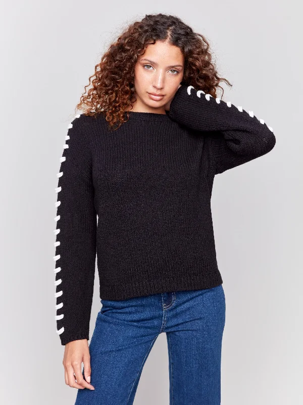 Sleeveless Women's Silk - Trimmed Sweaters for SummerSleeveless Women's Silk - Trimmed Sweaters for SummerCotton Blend Sweater with Stitch Detail - Black Sleeveless Women's Silk - Trimmed Sweaters for SummerSleeveless Women's Silk - Trimmed Sweaters for SummerCotton Blend Sweater with Stitch Detail - Black