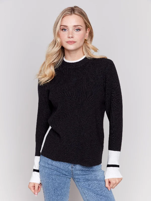 Plus Size Women's Belted Cable Knit SweatersPlus Size Women's Belted Cable Knit SweatersCrew Neck Sweater with Side Slit - Black Plus Size Women's Belted Cable Knit SweatersPlus Size Women's Belted Cable Knit SweatersCrew Neck Sweater with Side Slit - Black